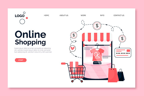 وکتور فروشگاه لباس آنلاین