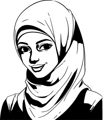 وکتور بانوی با حجاب