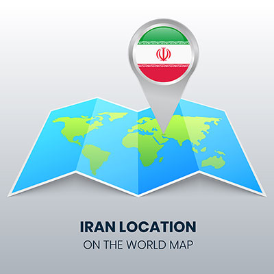وکتور موقعیت کشور ایران