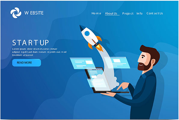 وکتور کاراکتر کارآفرینی و نوآوری خلاقیت
