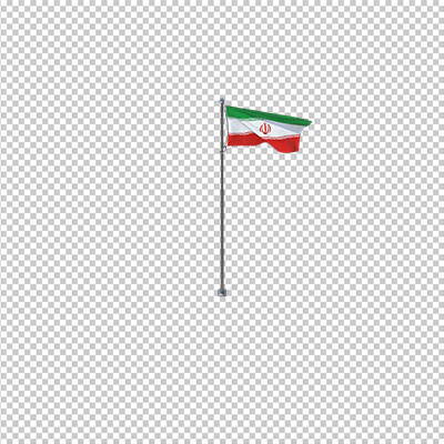 عکس برش خورده سه بعدی پرچم ملی کشور ایران