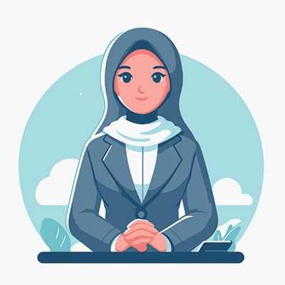 وکتور بانوی با حجاب