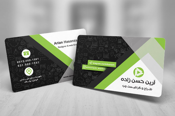 طرح لایه باز کارت ویزیت شخصی