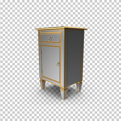 عکس برش خورده سه بعدی کابینت کنار آینه ای