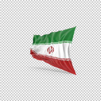 عکس برش خورده سه بعدی پرچم کشور ایران