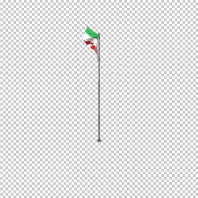 عکس برش خورده سه بعدی پرچم ایران زمین