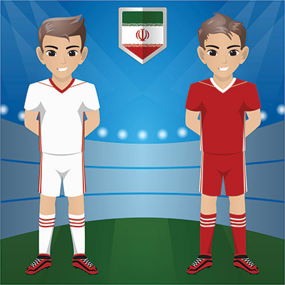 وکتور فوتبالیست ایران
