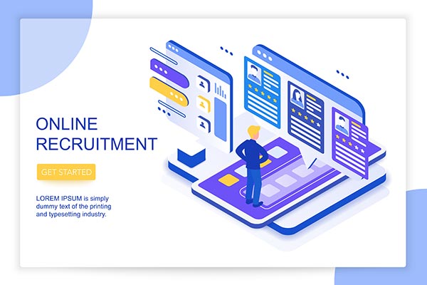 وکتور اسلایدر وب و استخدام آنلاین