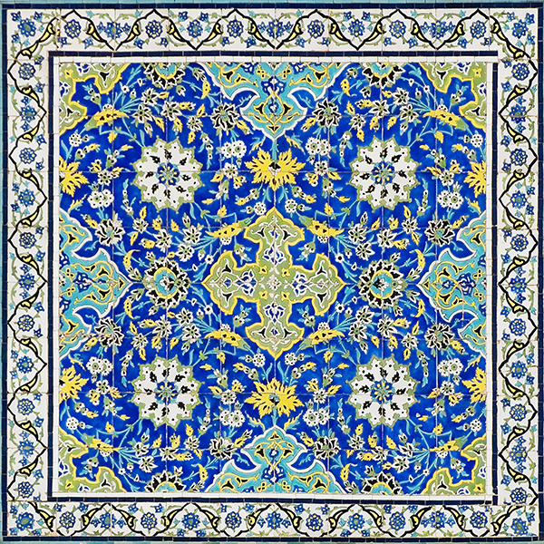 عکس کاشی کاری با نقوش اسلیمی