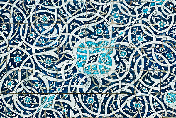 عکس نقش و نگار کاشی کاری سنتی