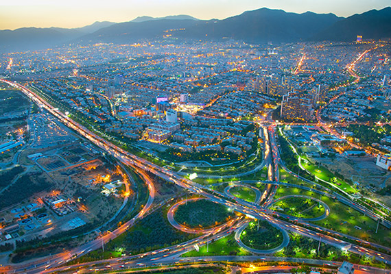 عکس هوایی شهر تهران