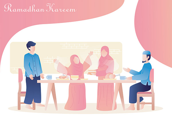 وکتور سفره رمضان