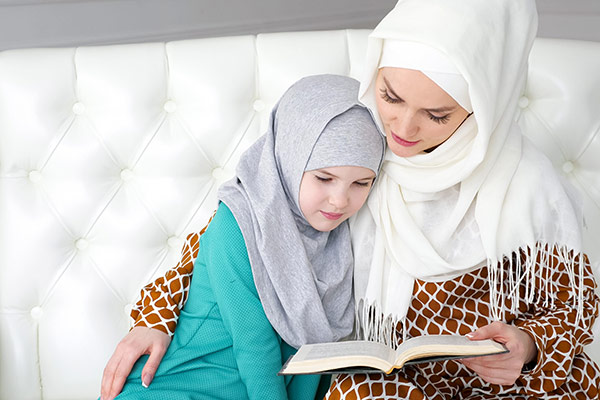 عکس مادر و دختر مسلمان