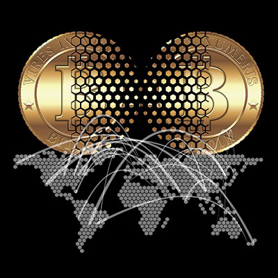 عکس بیت کوین و جهان