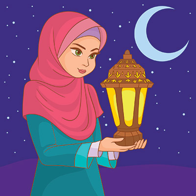 وکتور دعا و حجاب