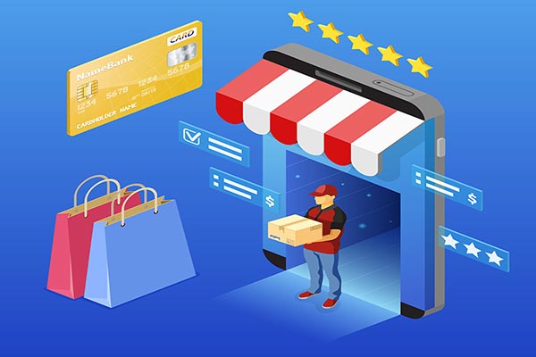 وکتور اسلایدر وب و تحویل آنلاین