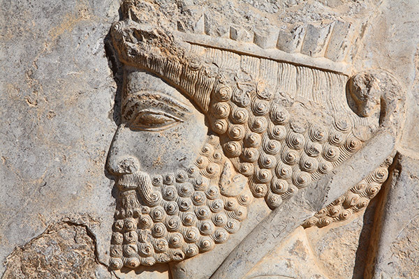 عکس سنگ نگاره پادشاه هخامنشی