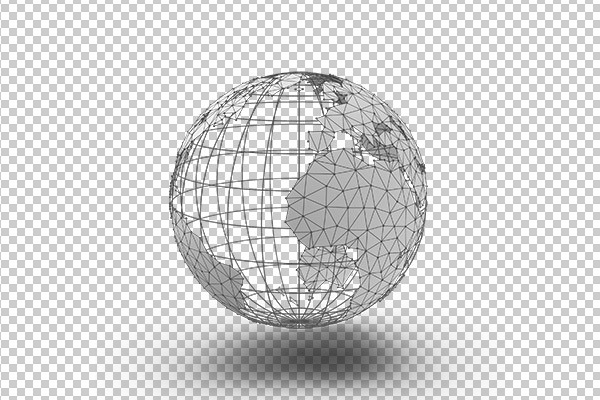 عکس برش خورده سه بعدی کره زمین