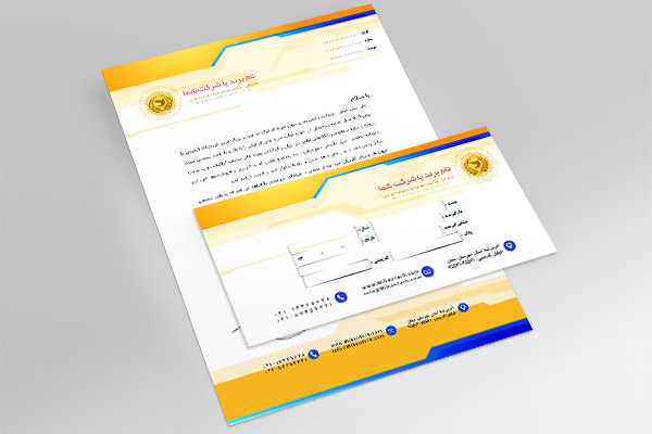 طرح لایه باز ست اداری سربرگ و پاکت نامه