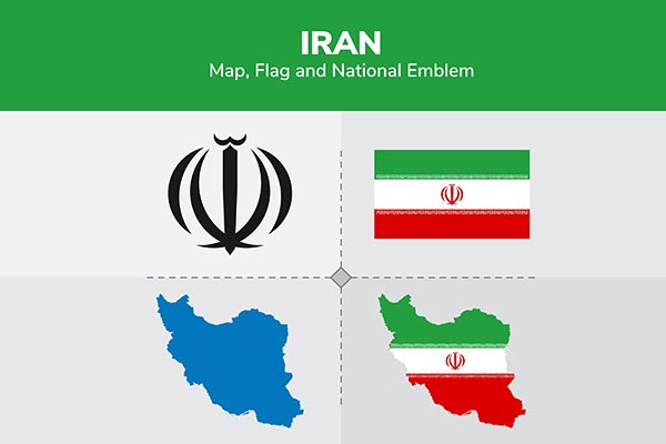 وکتور نقشه ایران و آسیا