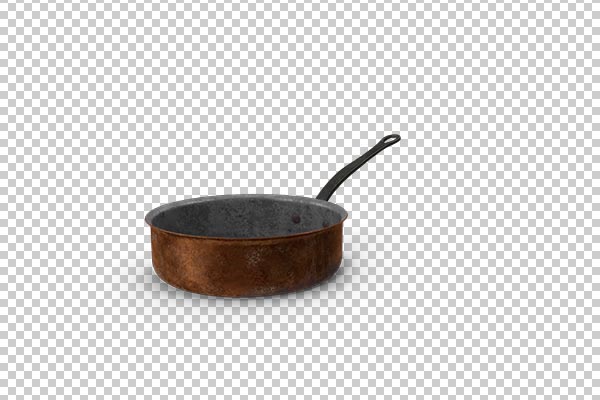 تصویر سه بعدی دوربری ظرف مسی
