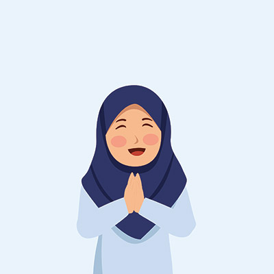 وکتور کاراکتر زن با حجاب