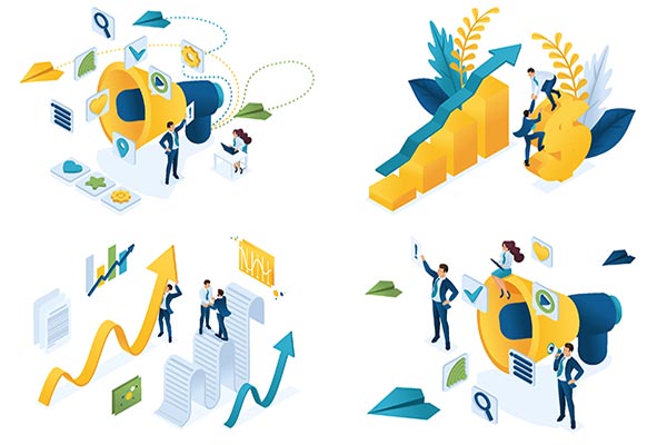 وکتور پیشرفت استارت اپ