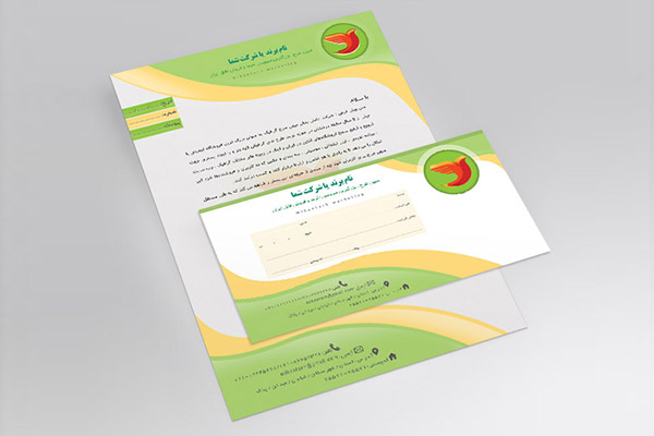 طرح لایه باز ست اداری ( سربرگ، پاکت نامه)