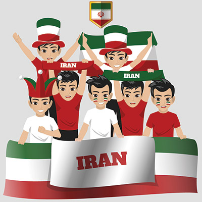 وکتور تماشگران ایران