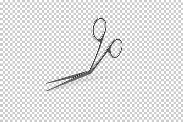 تصویر دوربری پی ان جی قیچی پزشکی