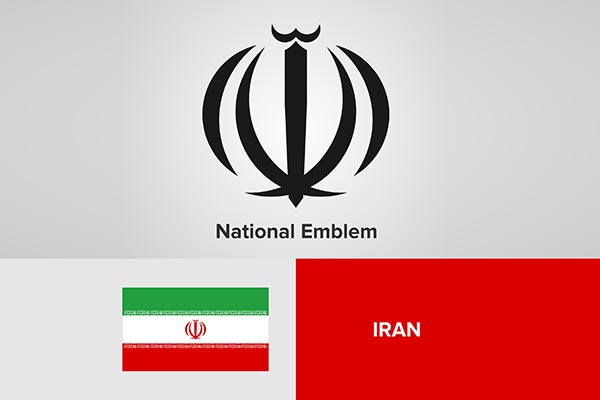 وکتور پرچم ایران و الله