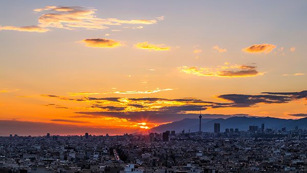 عکس شهر تهران و برج میلاد