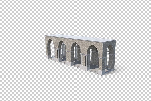 تصویر سه بعدی دوربری بنای قدیمی