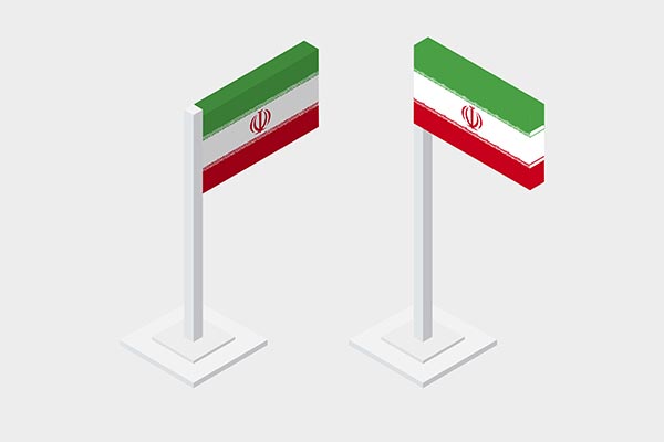 وکتور سه بعدی پرچم ایران