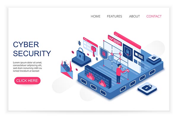 وکتور اسلایدر وب سایت اطلاعات محرمانه سایبری
