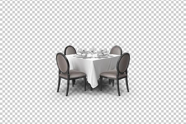 تصویر سه بعدی دوربری میز نهار خوری